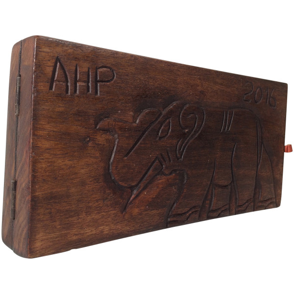 Africa Heartwood Project African Oware Mancala Board Folding Rounded Shape