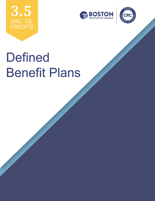 Defined Benefit Plans PDF Download Course