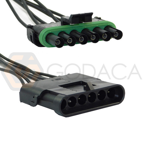 1 x Set Female and Male Connector Plug 6-way 6 pin WeatherPack Electrical Wire