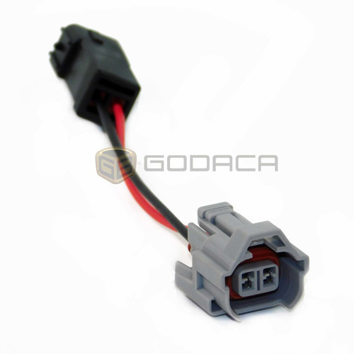 1x Wiring Harness 2-way Adapter for Fuel Injector Top Slot to OBDII style 23250-35040