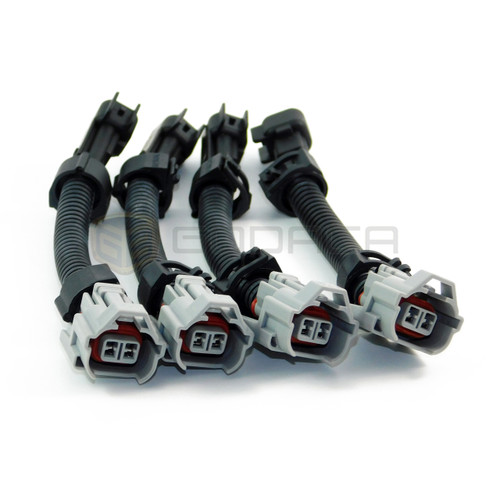 4 x Connector harness adapter Fuel Injector Plugs Denso Female to male EV6