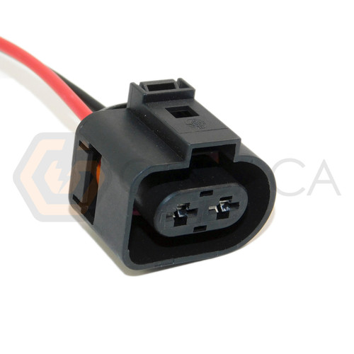 1x Connector 2-way 2 pin for secondary air pump 1J0 973 752