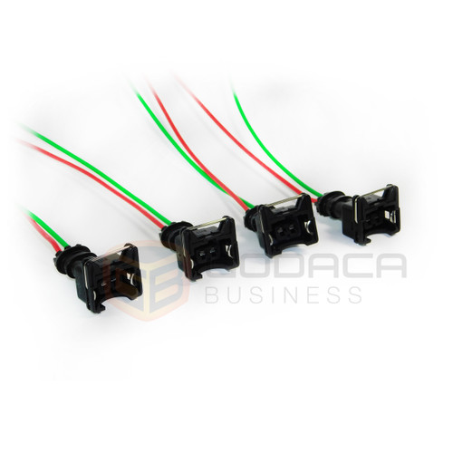 4x Connector Plug Harness EV1 Fuel Injector Harness Pigtail sensor 2-ways