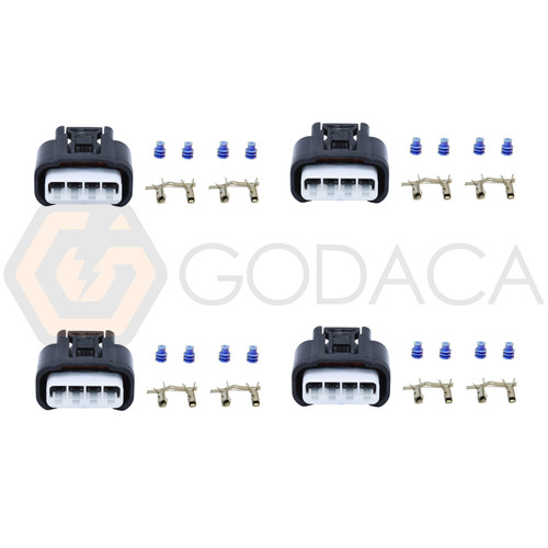 4x Connector 4-way for Ignition Coil 90980-11885 w/out wire