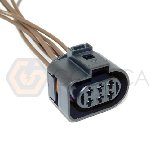 1x Connector 6-way for Lambda Sensor Tail Light  1J0 973 733
