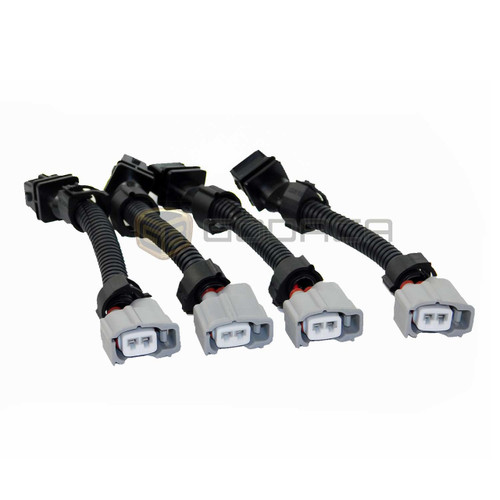 4x Harness adapter for toyota to male bosch ev1 fuel injectors
