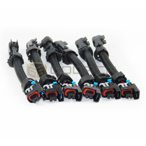 6x connector adapter mini Multec 2 to EV6 Injector