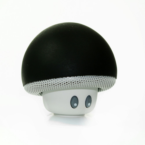 Fashion Cute Black Mushroom Head Mini Suction Speaker Bluetooth Handsfree mic