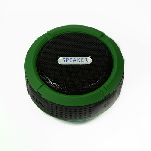 Speaker for camping Green Bluetooth Waterproof Music Mic for cellphone
