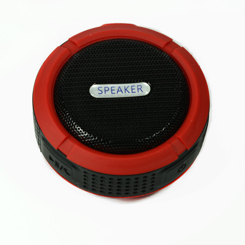 Speaker for camping Red Bluetooth Waterproof Music Mic for cellphone