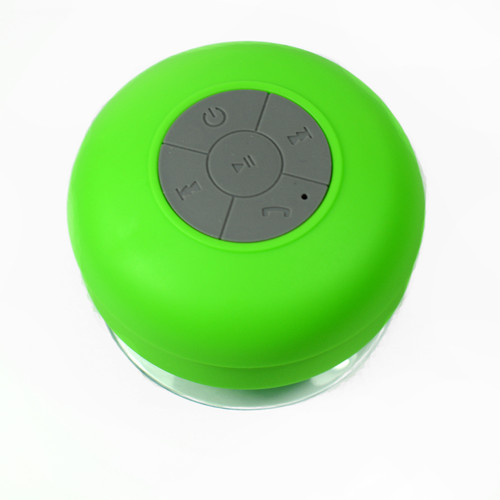 Suction Shower Speaker Green Bluetooth Waterproof Ipx4 Music Mic for cellphone