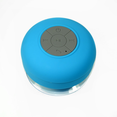 Suction Shower Speaker Blue Bluetooth Waterproof Ipx4 Music Mic for cellphone