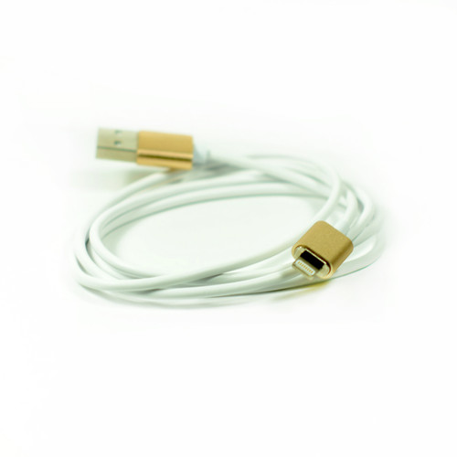 1x Magnetic Usb Cable Elegant Metal Gold Color for Iphone