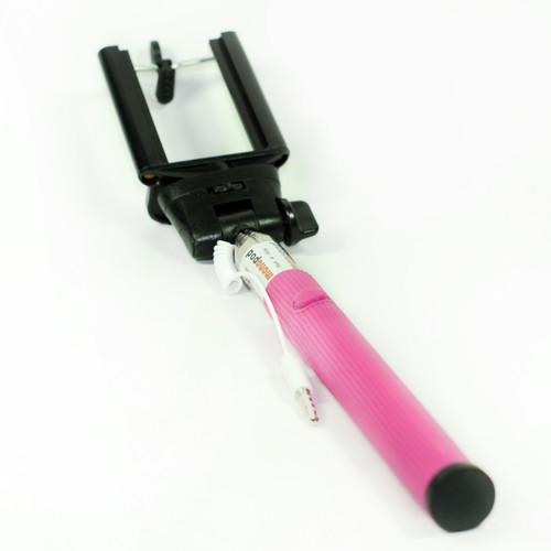 1x Fuschsia Foldabable Selfie Stick for Android Iphone