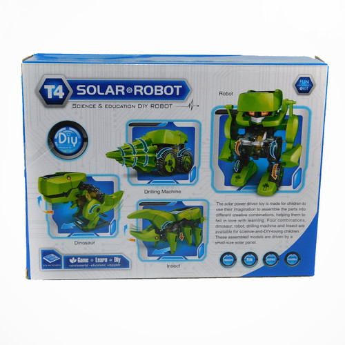 DIY 4 In 1 Kit Solar Power Robot Puzzling Transforming Educational Toys