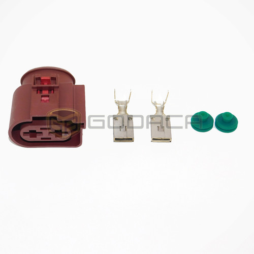 1x 2 Pin 2-way Connector Pigtail for Audi  1K0 971 055 A w/out wire