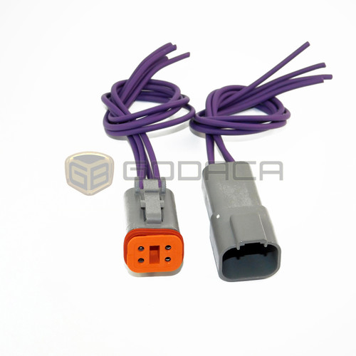 1x Female and male Connector 4-way DT Deutsch DT06-4S 4P