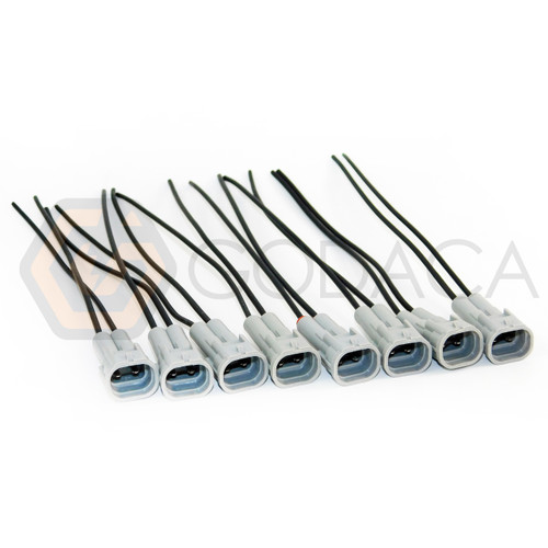 8x Male Connector for Nippon Denso Fuel Injector Top and Bottom