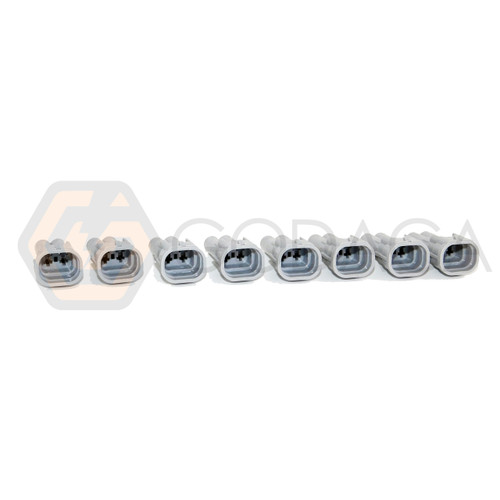 8x Male Connector for Nippon Denso Fuel Injector Top and Bottom w/out wire