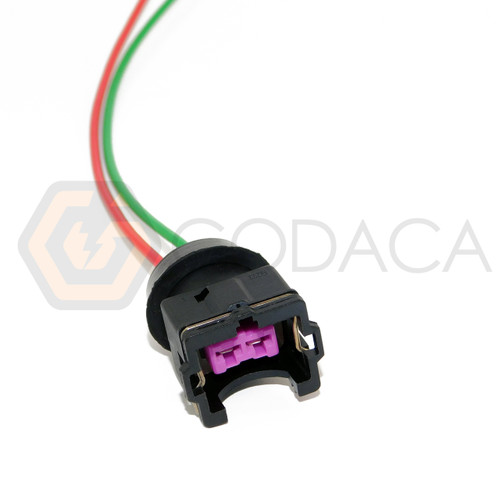 1x Connector 2-way 2 pin for Fuel Injector EV1, PT2164