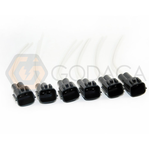 6x Male Connector 2-way for fuel injector 16600-53J03