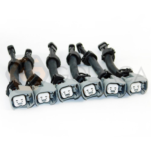 6x Wiring Harness Adapter EV14 EV6 to male Delphi MFP Fuel injector for GM