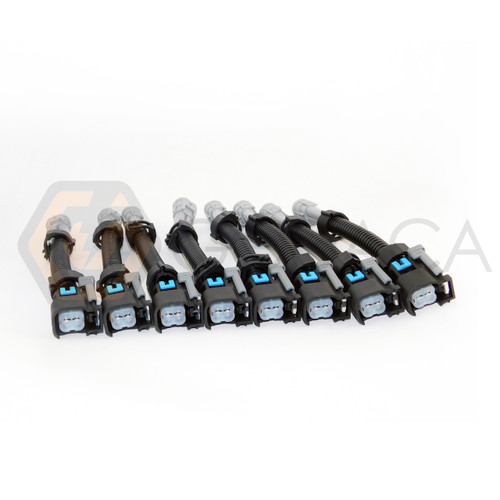 8x Wiring Harness Adapter for Fuel Injector USCAR EV6 to Nippon Denso