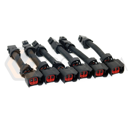 6x Wiring Harness for Fuel Injector adapter EV6 to EV1 Harness PnP Adapter