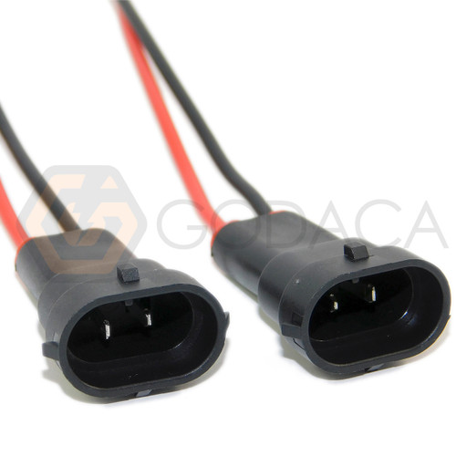 2x Connector Socket 2 pin Male for H8 H11 universal Fog Lamp