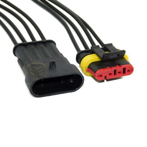 1 x Set Female and Male Connector Plug 4-way 4 pin Waterproof Electrical Wire