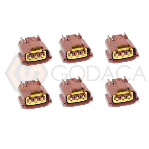 6x Connector 3-way for Throttle Position Sensor TPS SR20DET w/out wire