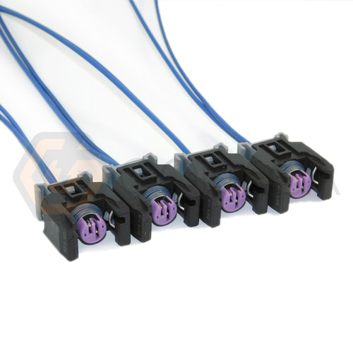 4x Connector 2-way 2 pin for Fuel Injector 13816706 Delphi