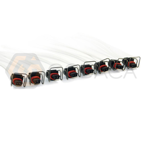 8x Connector 2-way 2 pin for Powerstroke F4TZ-9D930-K