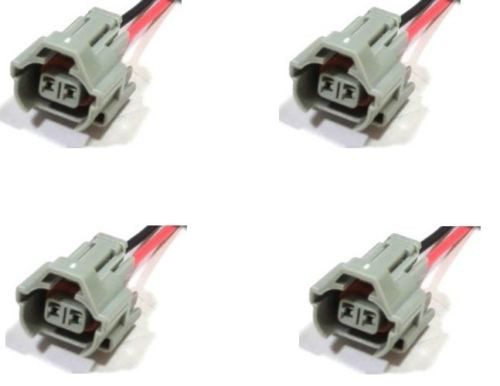 4x Connector 2-way for Toyota Fuel Injector 23250-35040