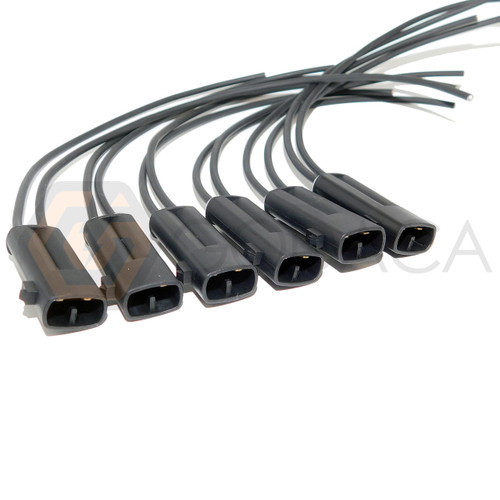 6x Male Connector 2-way for Ignition Coil injector 90980-11246