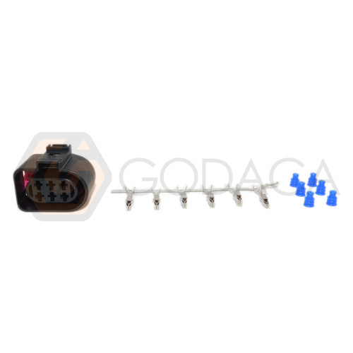 1x Connector 6-way for Lambda Sensor Tail Light  1J0 973 733 w/out wire
