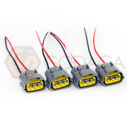 4x Connector 3-way 3 pin for Nissan Ignition Coil 22448-25U00