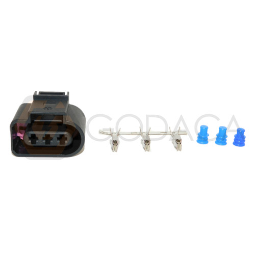 1x Connector 3-way for Water level sender 1J0 973 723 w/out wire