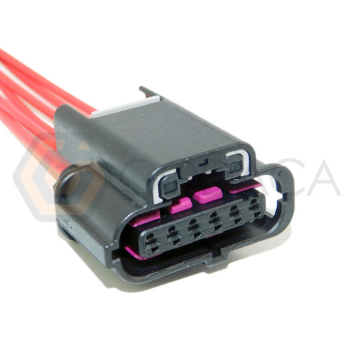 1x Connector 6-way for Accelerator Pedal Sensor 1K0 973 706