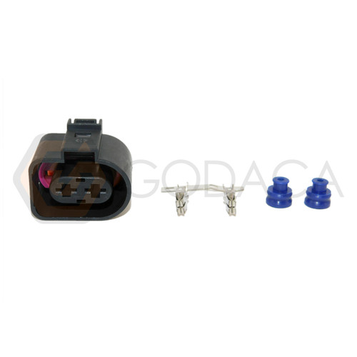 1x Connector 2-way for secondary air pump 1J0 973 752 w/out wire