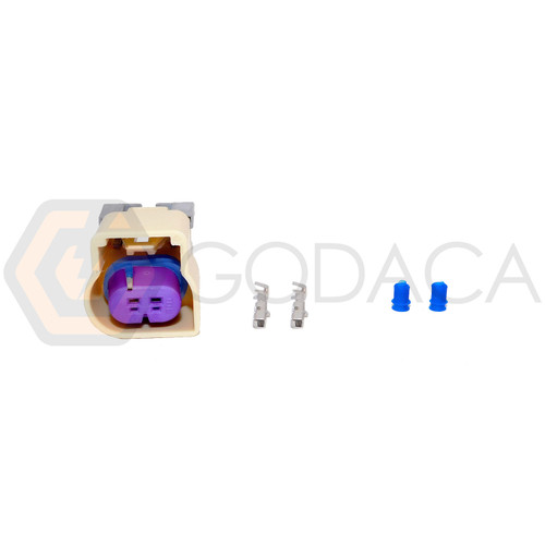 1x Connector 2-way 2 pin for Chevrolet Knock Sensor PT1804 w/out wire
