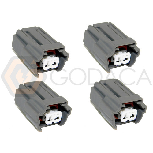 4x Connector 2-way for Fuel injector Mitsubishi 195500-5690  w/out wire
