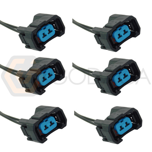 6x Connector 2-way for Fuel Injector 06164-P8A-A00