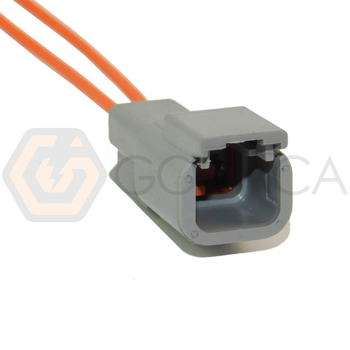 1x 2 Pin 2-way male Connector DTM Deutsch DTM04-2P