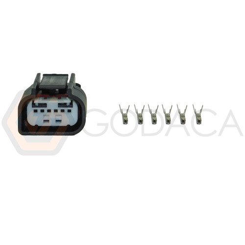 1x Connector 6-way for Reverse Camera WPT-1280 w/out wire