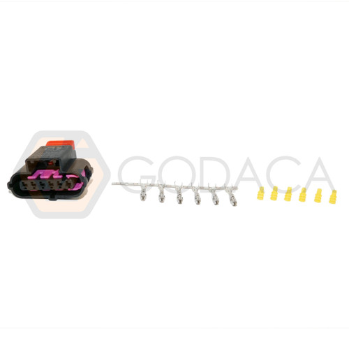 1x Connector 6-way 6 pin Accelerator Pedal Sensor Audi 8K0 973 706 w/out wire
