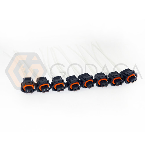 8x Connector 2-way for Fuel Injector WPT-1302