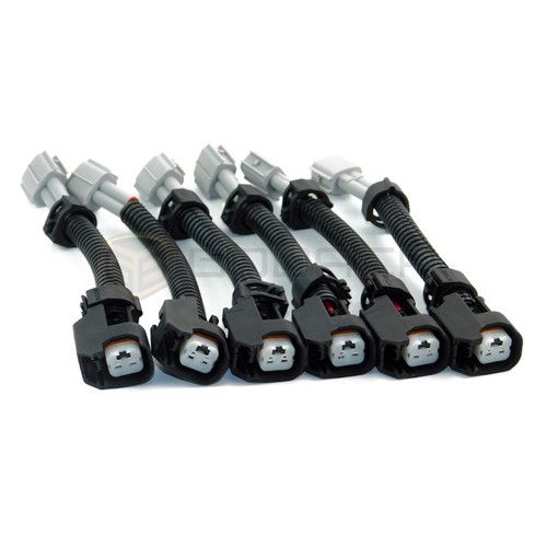 6x Female Ev6 to male Toyota Connector Fuel Injector Ignition coil Adapter