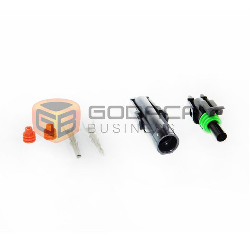 1 x Female and Male Connector Plug 1-way WeatherPack Electrical w/out Wire