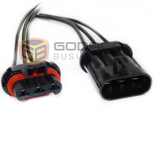 1x Female and Male Connector 3-way for Chevrolet Radiator Fan 93335423